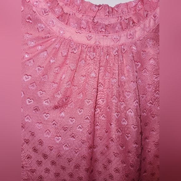 Torrid Pink Hearts Layered Sleeveless Blouse - Picture 2 of 10